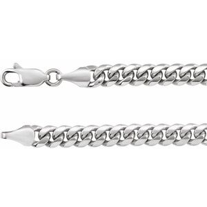 Sterling Silver 5 mm Miami Cuban Curb 18" Chain